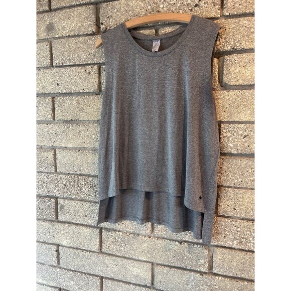 Splendid Heather Grey Sleeveless Layered Tank Top L - Picture 1 of 6